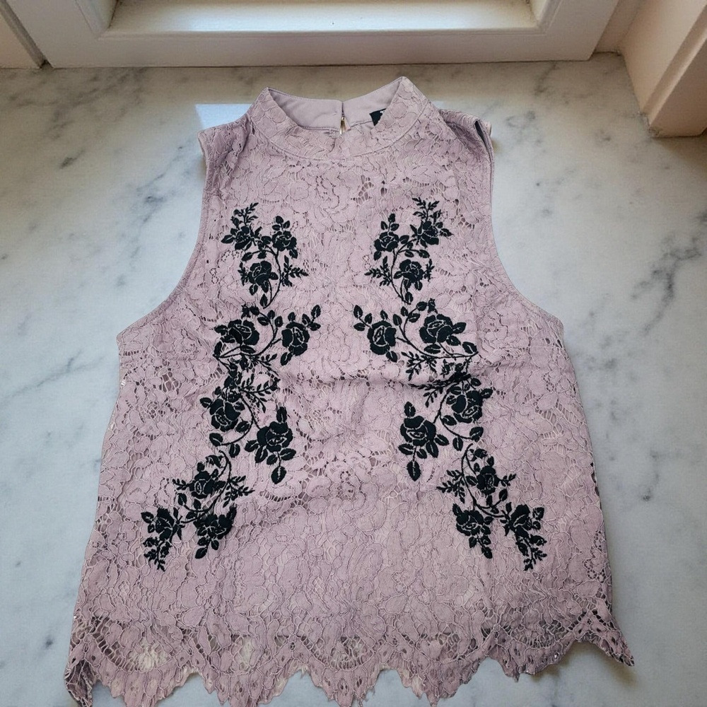 Miss Chievous Floral Lace Sleeveless Top